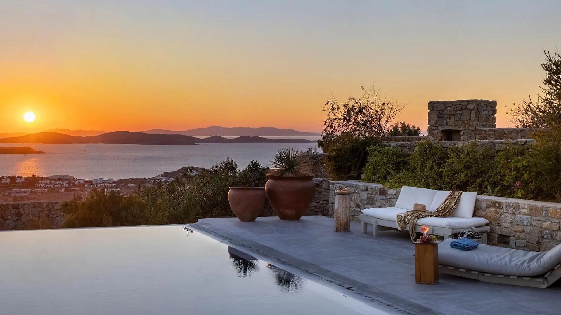 Mykonos Town Villa Mykonian Ode With Stunning Sunrise & Sunset Views  Mykonos Town